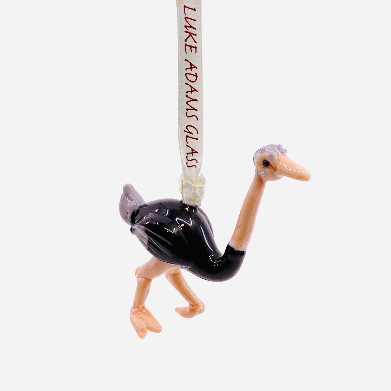 Ribbon Glass Ornament, Emu Art Studio 