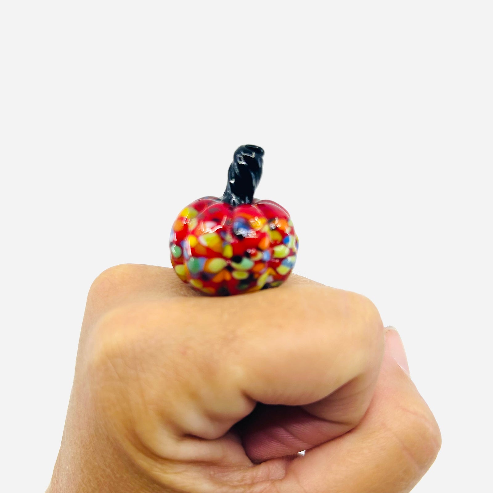 Halloweenie Statement Pumpkin Red Confetti 102 Miniature - 