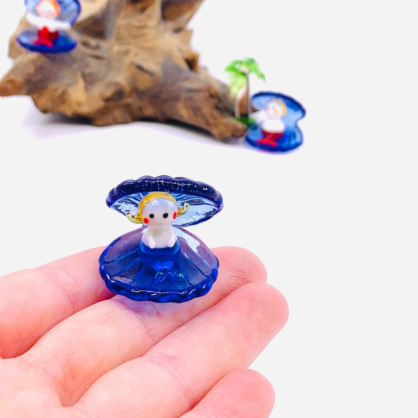 Tiny Mermaid in a Shell 88, Pigtails Decor Chesapeake Bay 