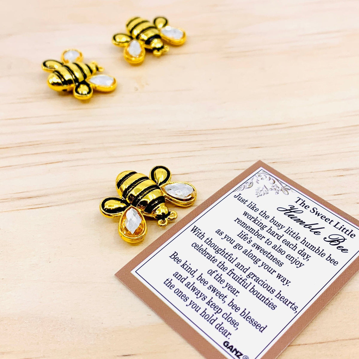 The Sweet Little Humble Bee Pocket Charm Miniature GANZ 