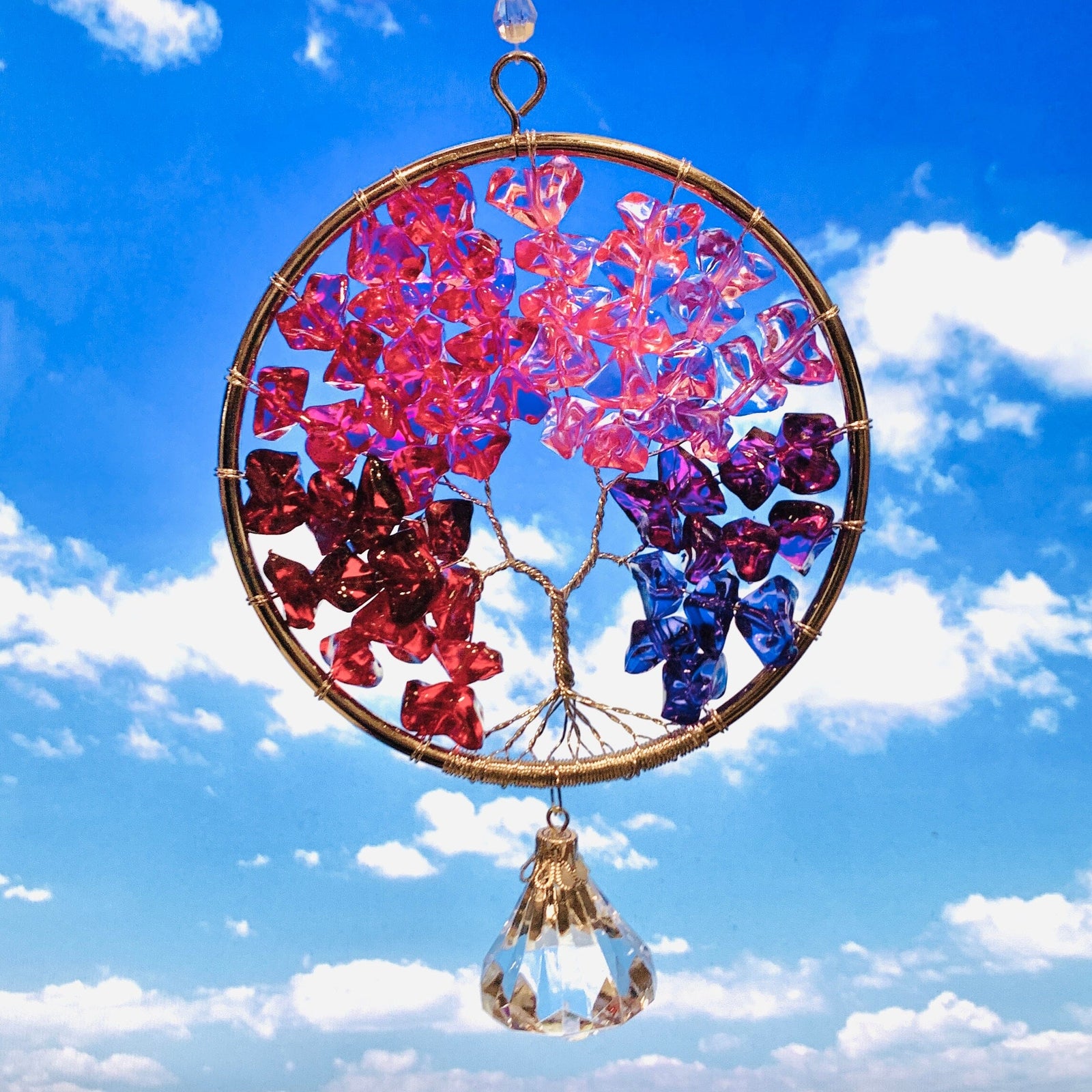 Pink Crystal Tree Ornament Ornament GANZ 