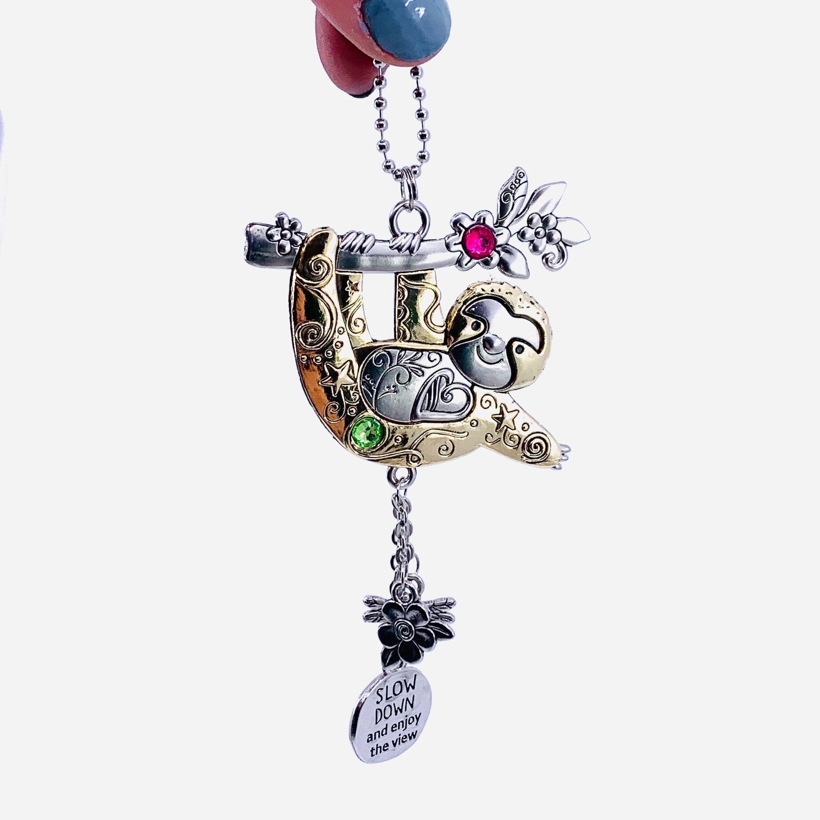 Sloth Car Charm Ornament GANZ 