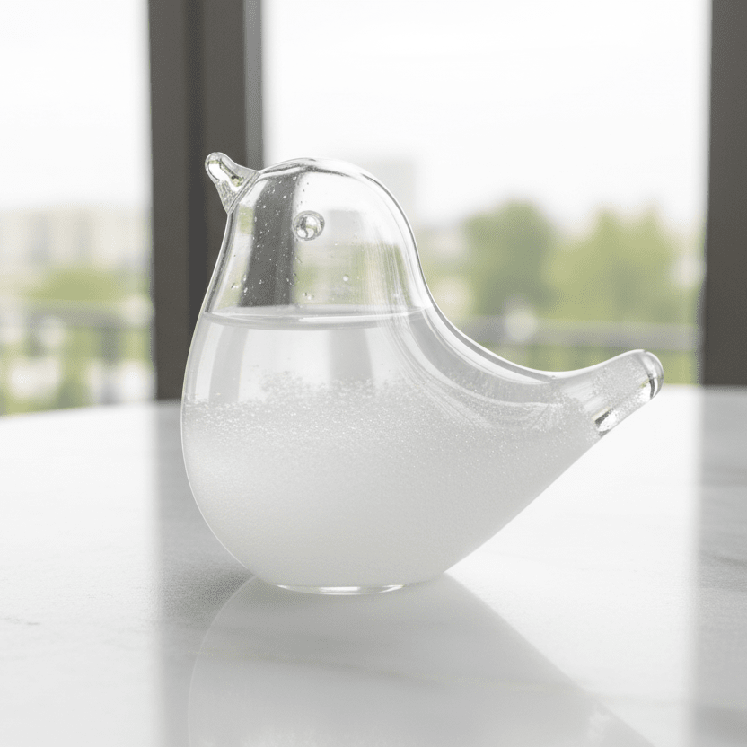 Bird Storm Glass Decor - 