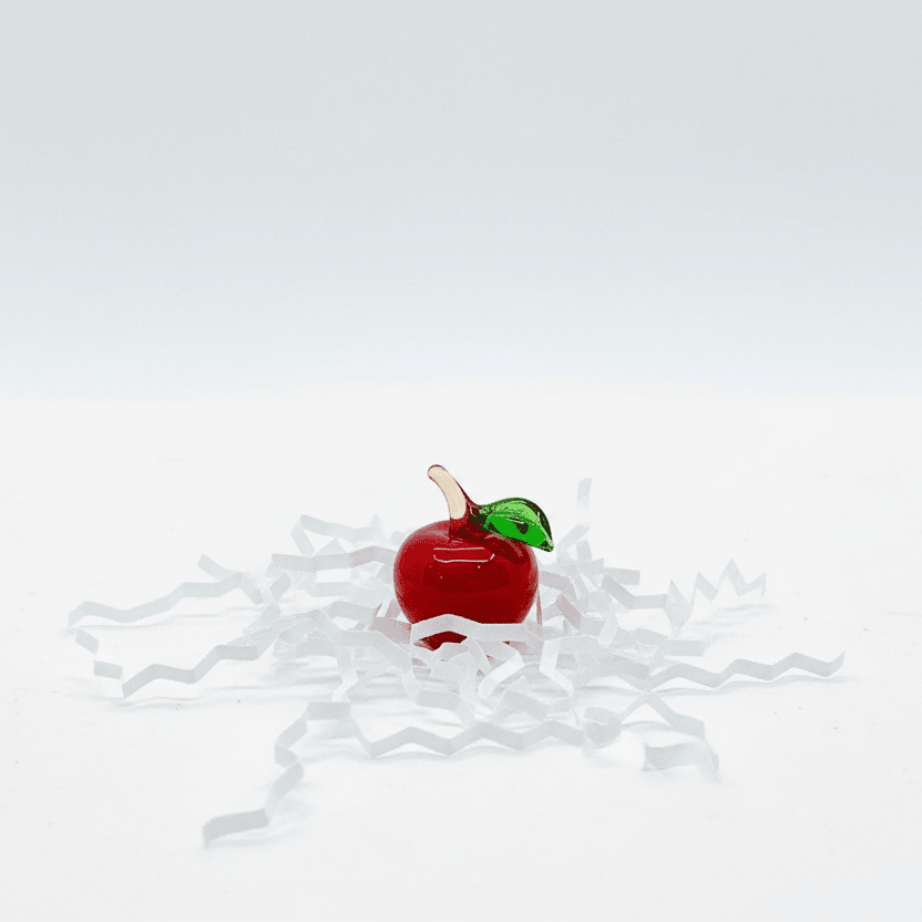 Tiny Glass Apple Miniature Alex 