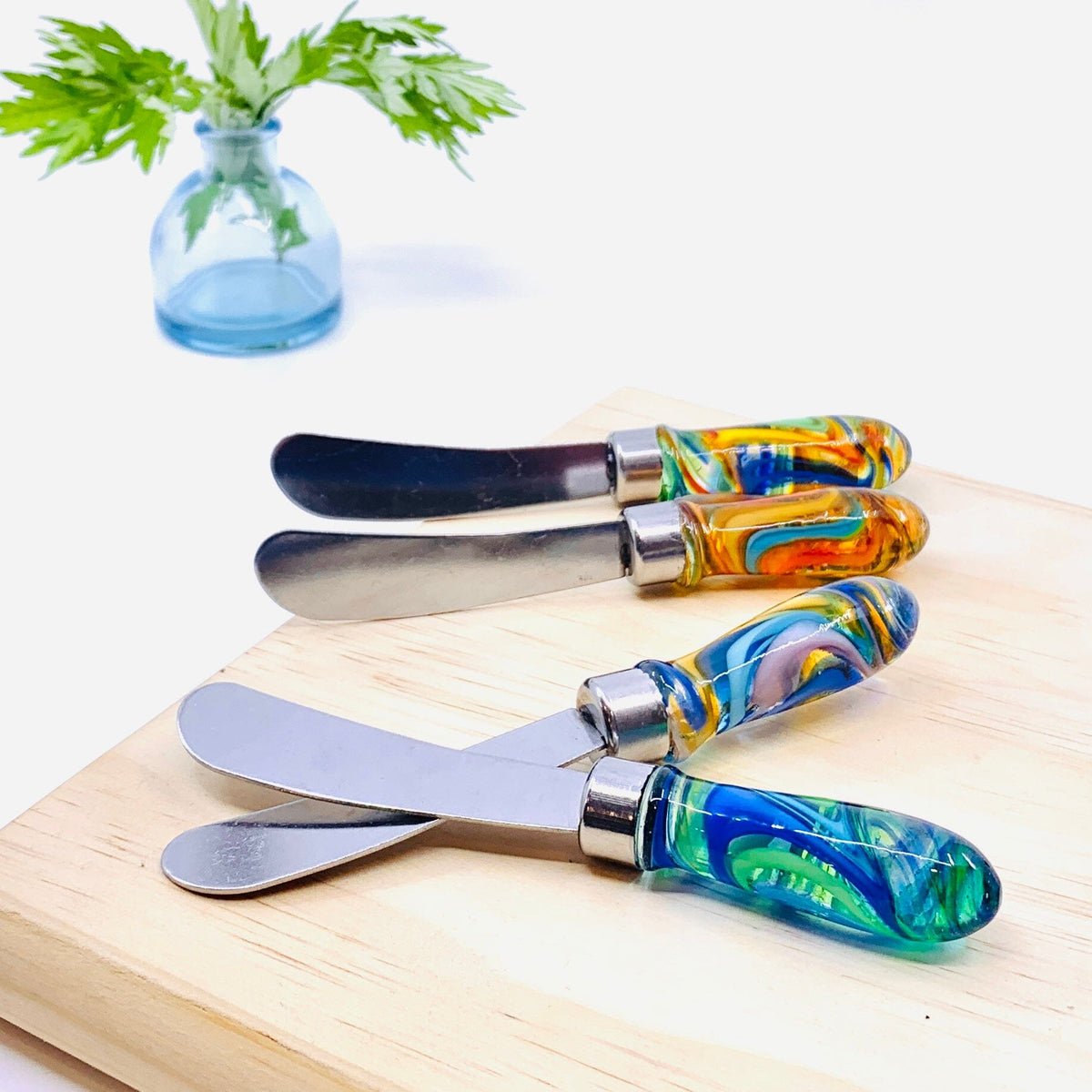 Swirl Glass Spreaders, Multi Decor Gift Essentials 