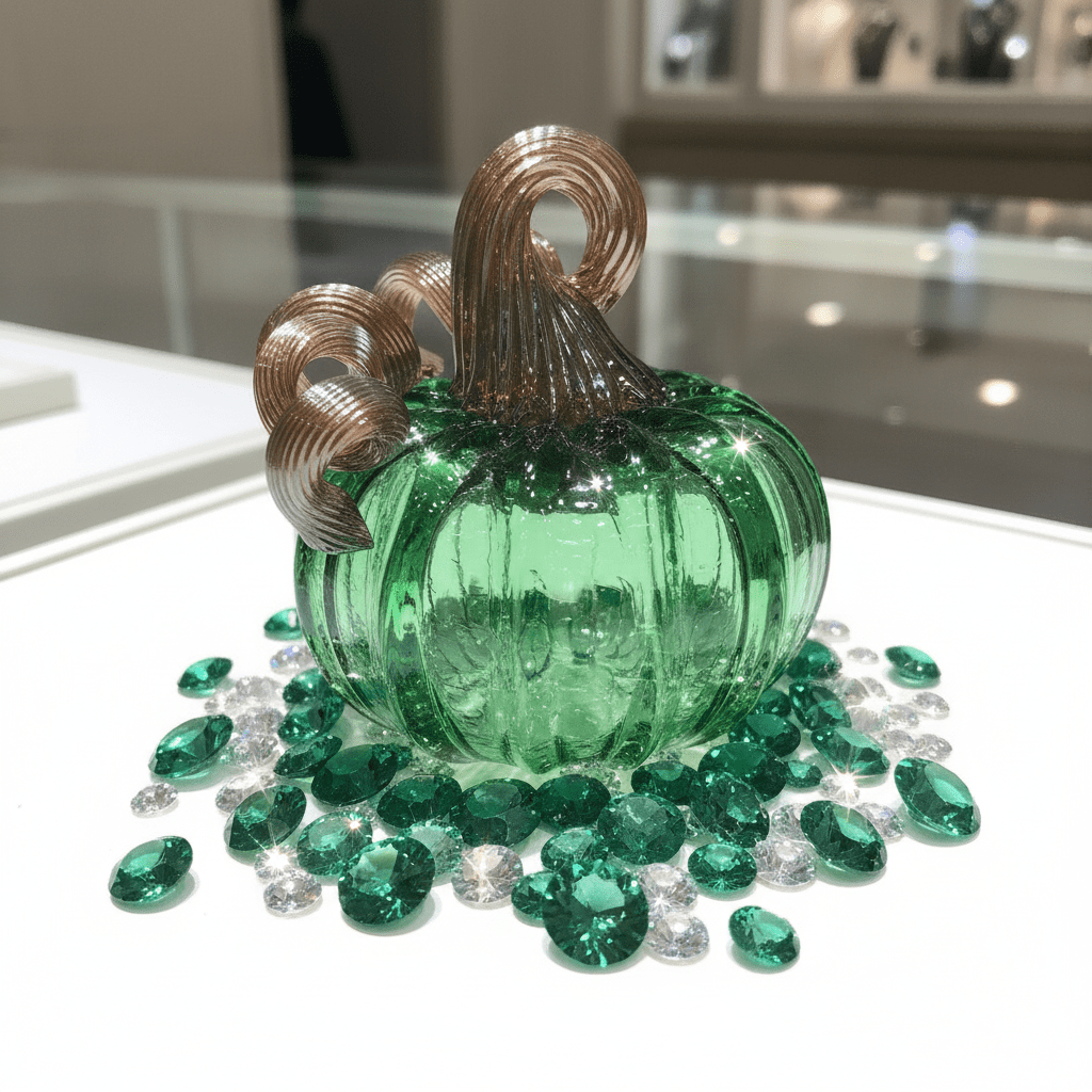 May Birthstone Pumpkin Birthstone Luke Adams Glass Blowing Studio 