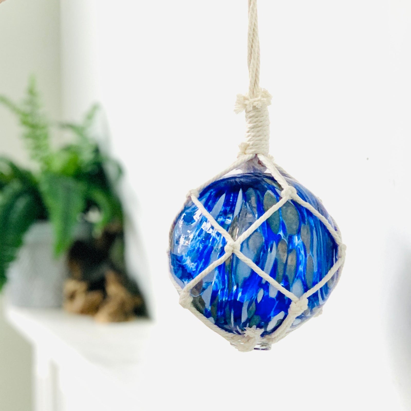 Macrame Glass Globe Decor Barry Owen 