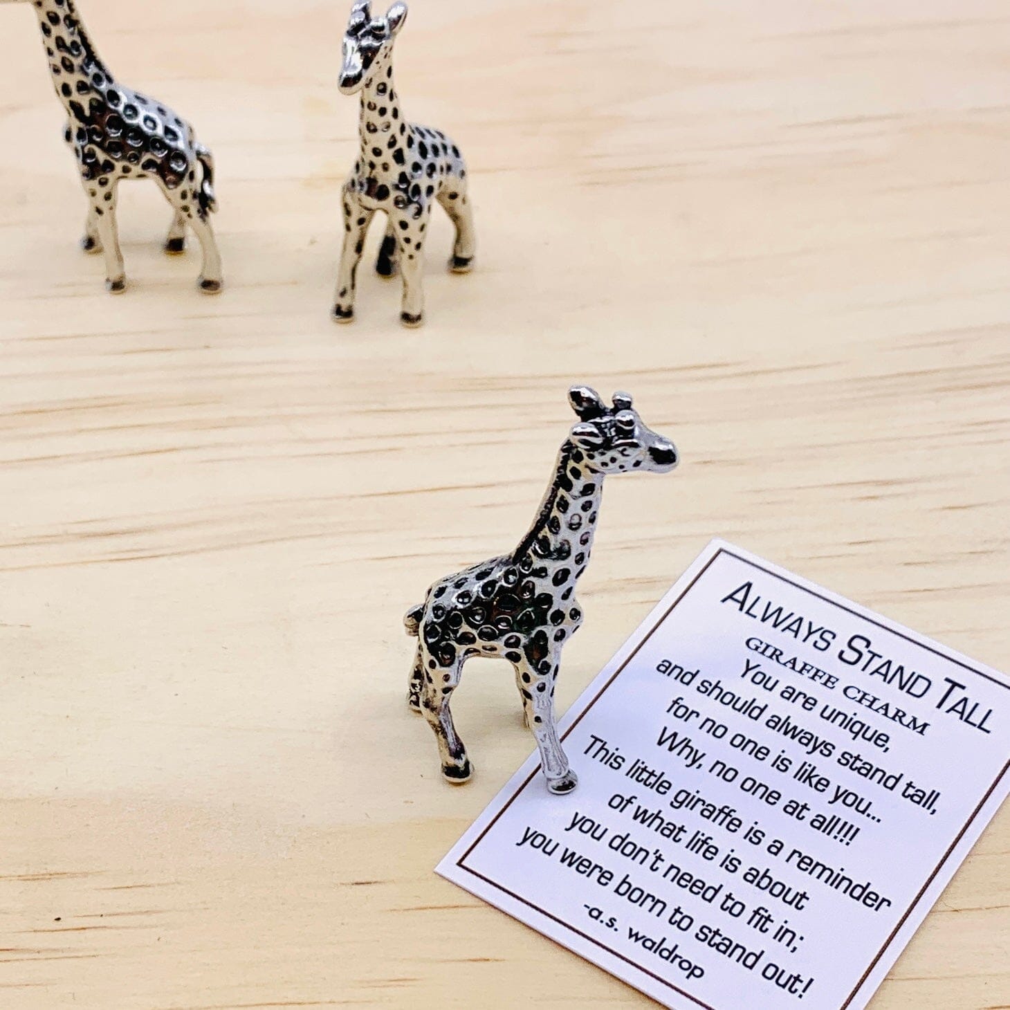 Always Stand Tall Giraffe Pocket Charm Miniature GANZ 