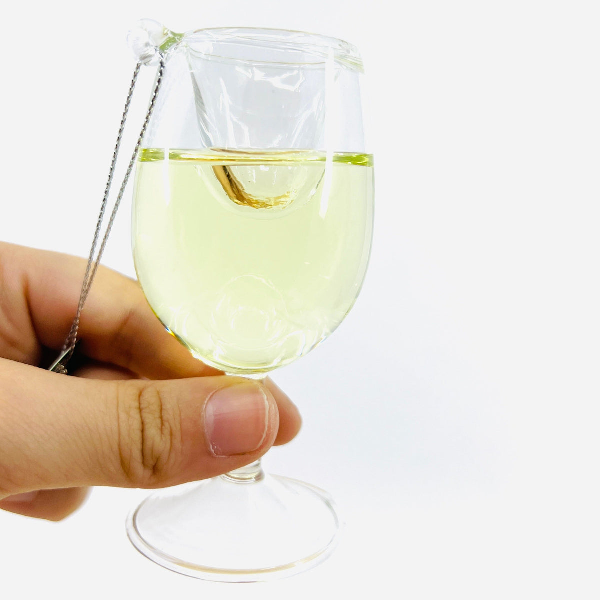 Cheer-Donnay Wine Glass Ornament Ornament GANZ 
