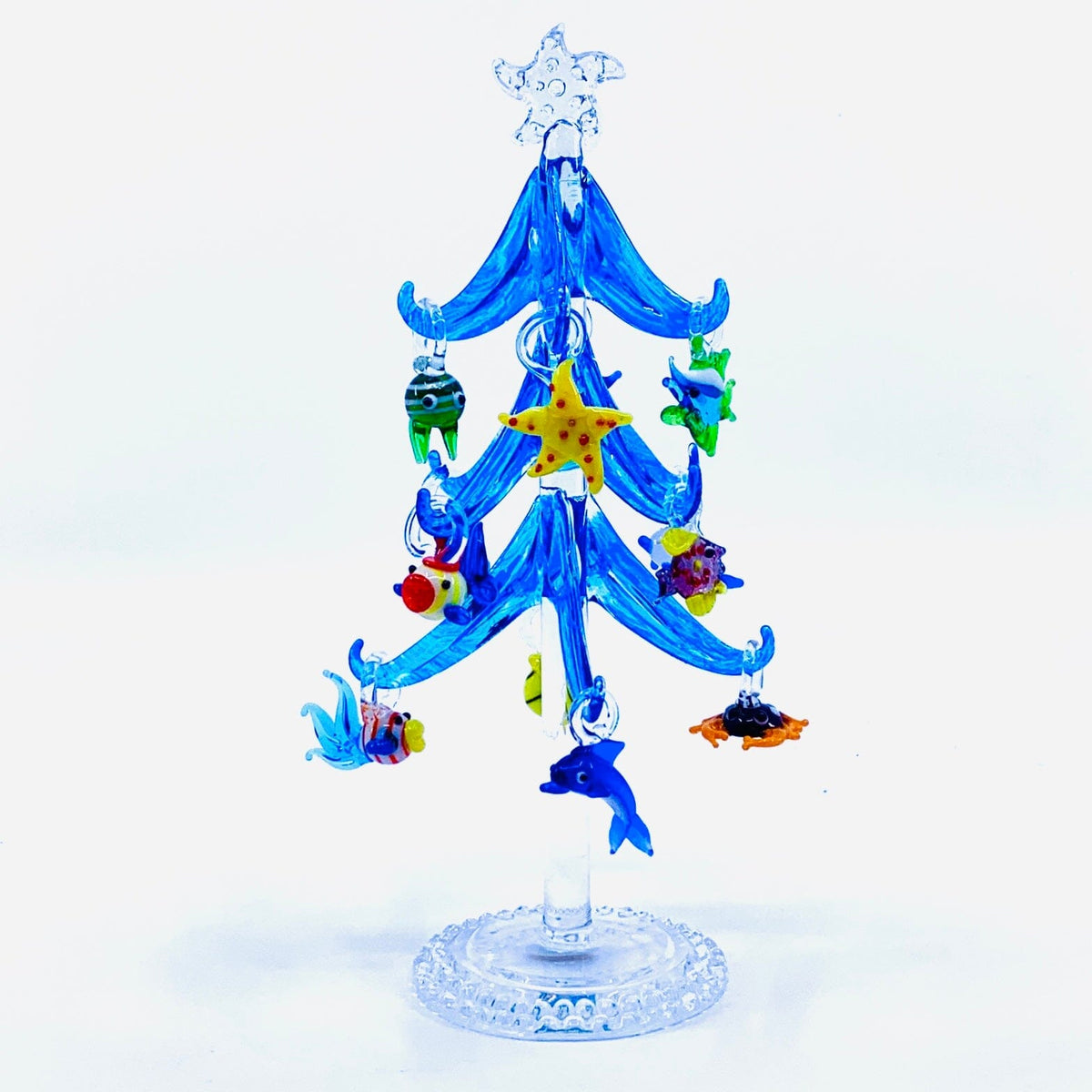 Ultimate Glass Miniature Christmas Tree 6 “Sea Life” Decor Gift Essentials 