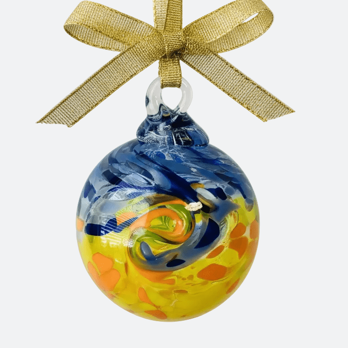 Mini Ornament, Starry Night Ornament Luke Adams Glass Blowing Studio 