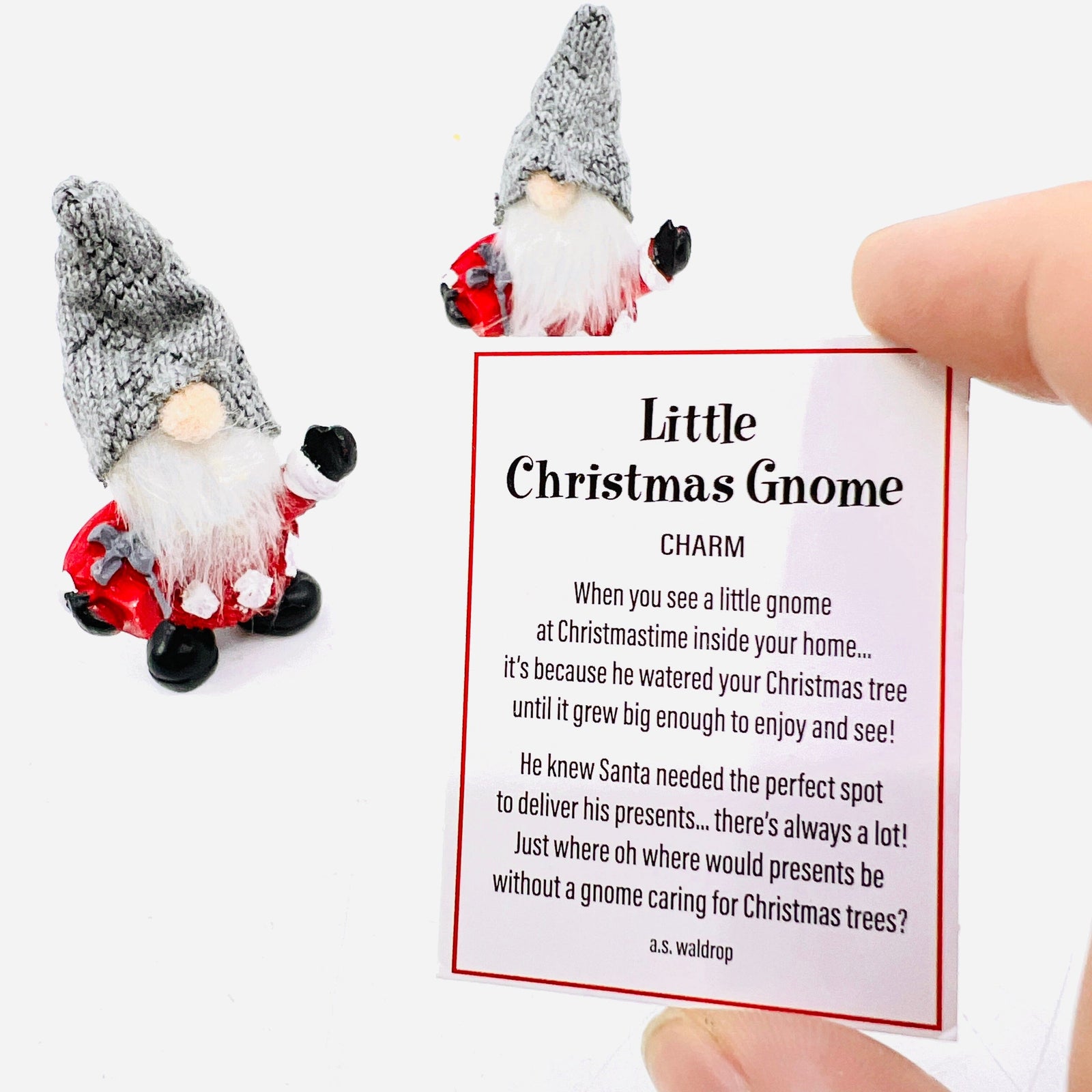 Little Christmas Gnome Charm Miniature GANZ 
