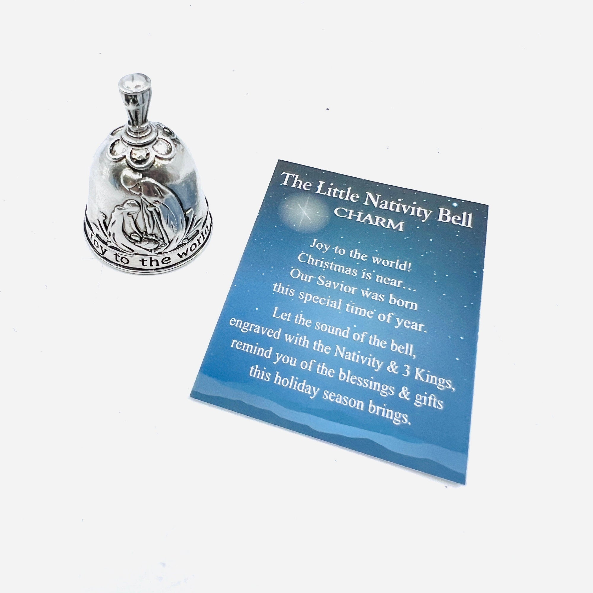 Little Nativity Bell Pocket Charm Miniature GANZ 