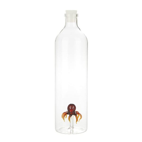 Glass Water Bottle, Octopus