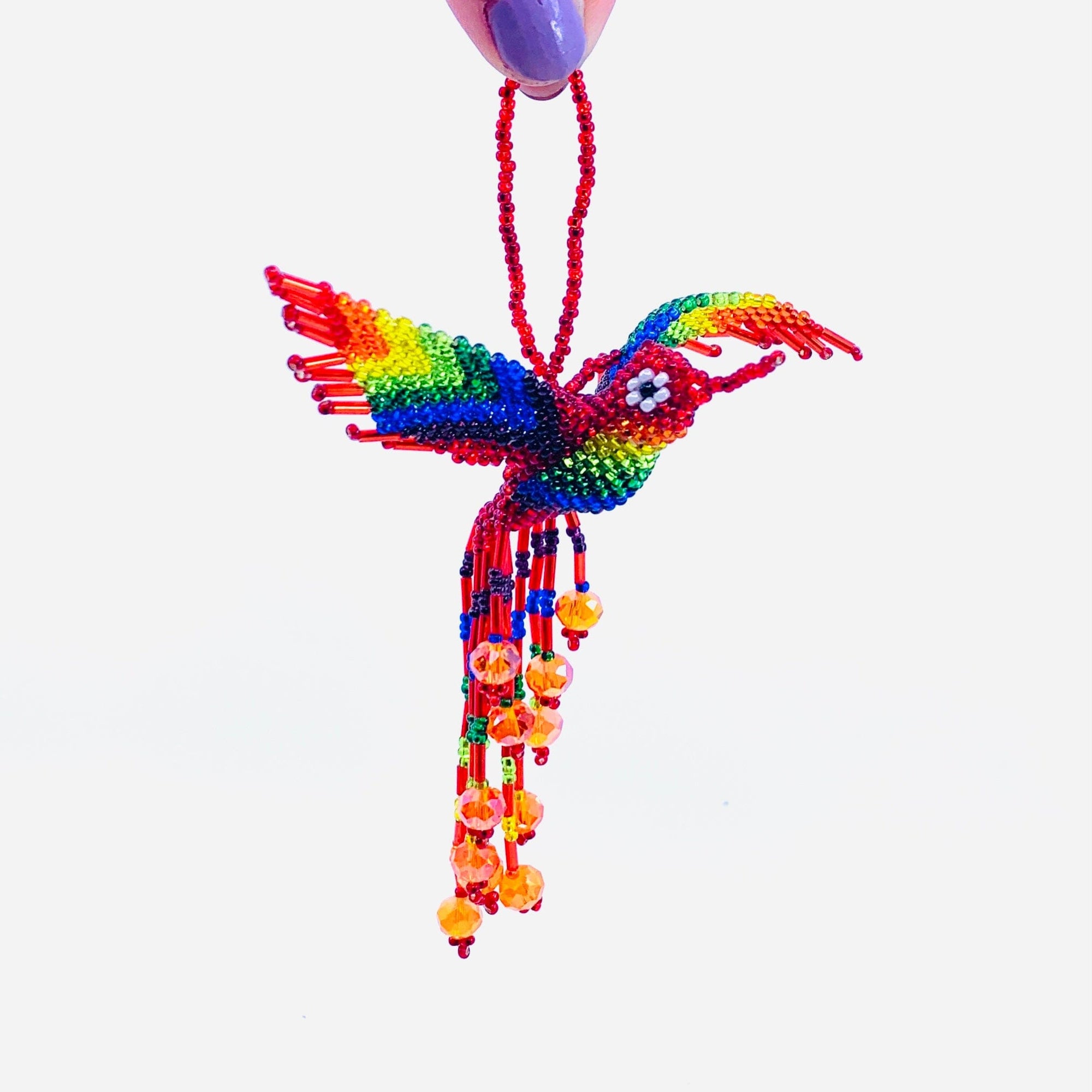 Rainbow Hummingbird Ornament 1, Red Ornament Pichincha 