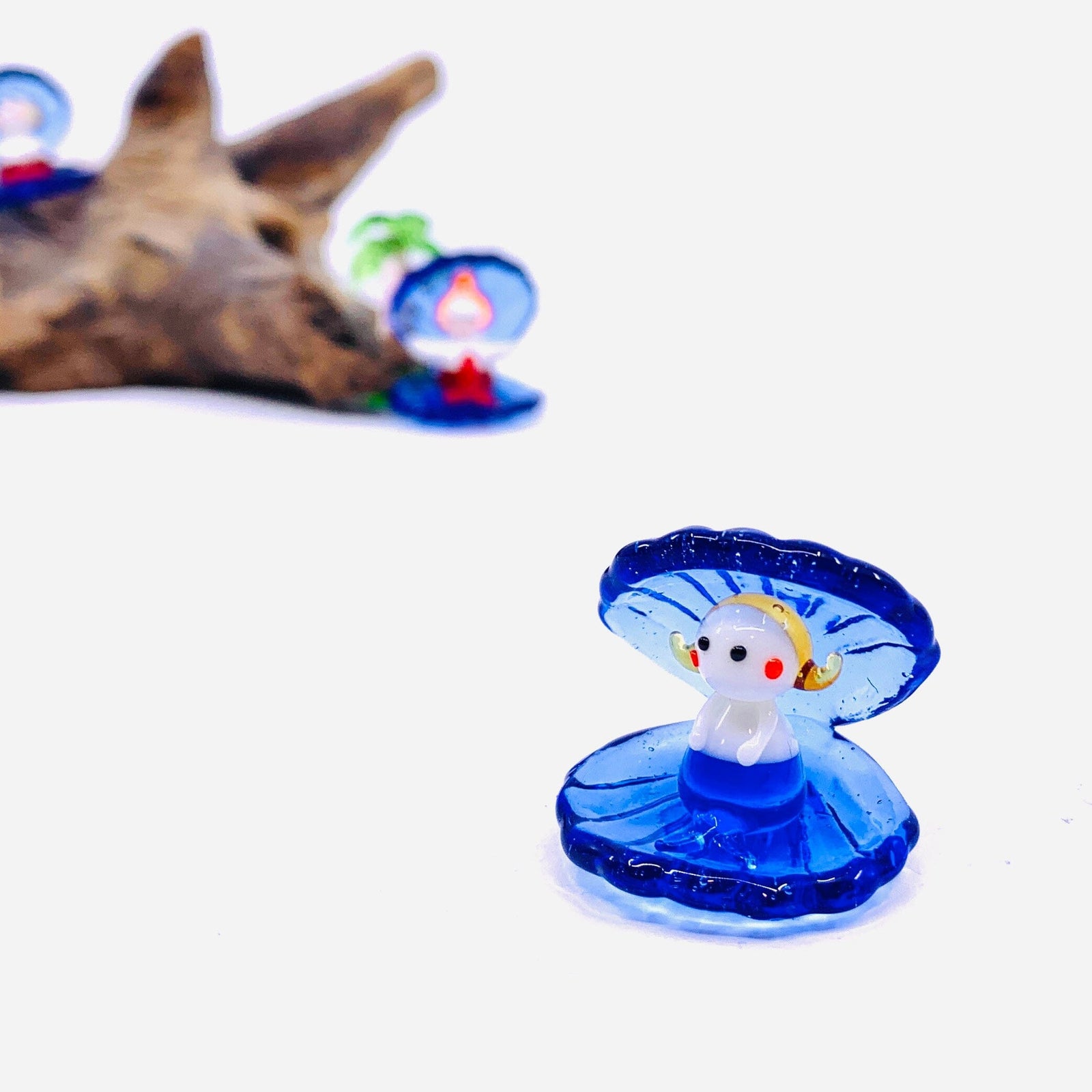 Tiny Mermaid in a Shell 88, Pigtails Decor Chesapeake Bay 