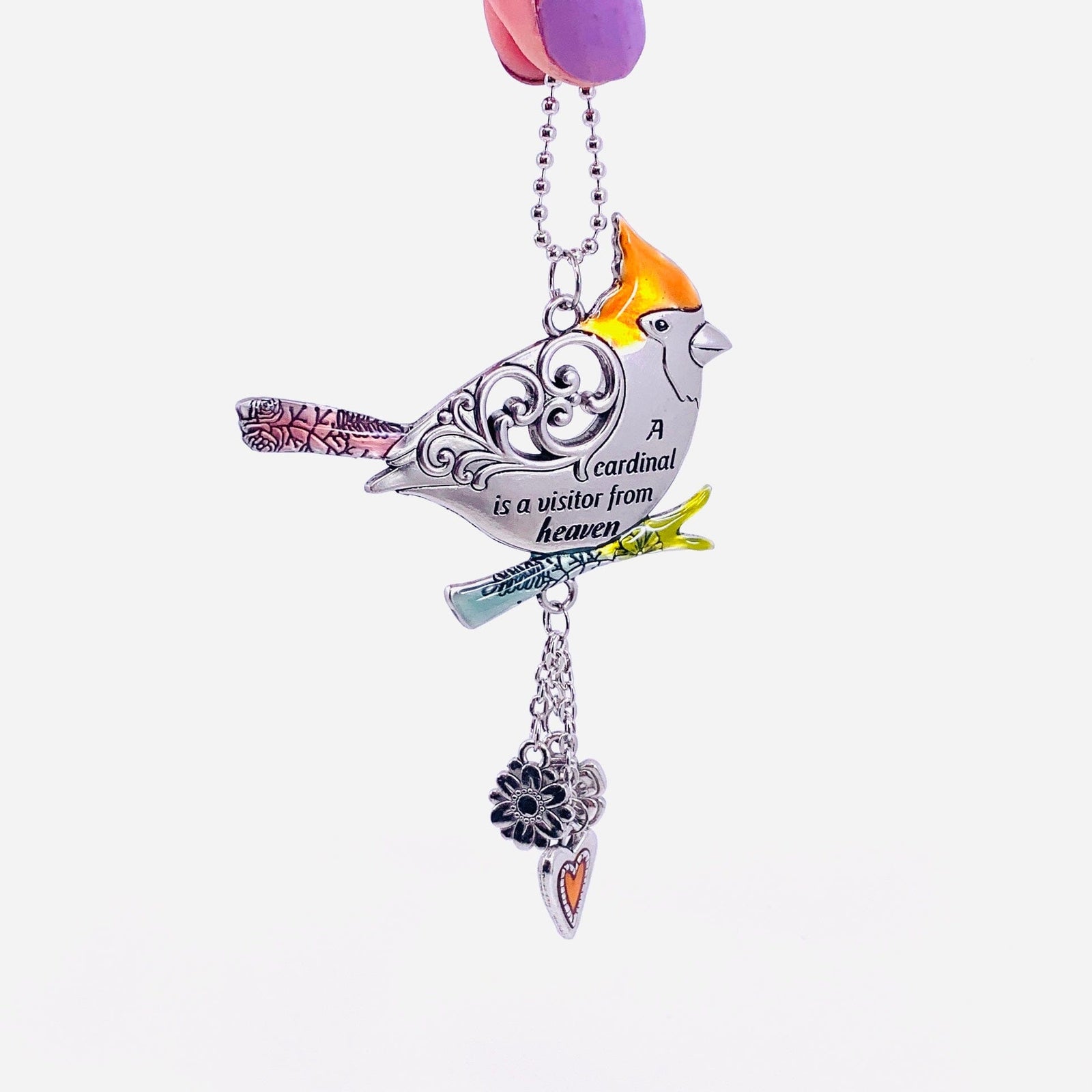 Red Cardinal Car Charm Ornament GANZ 