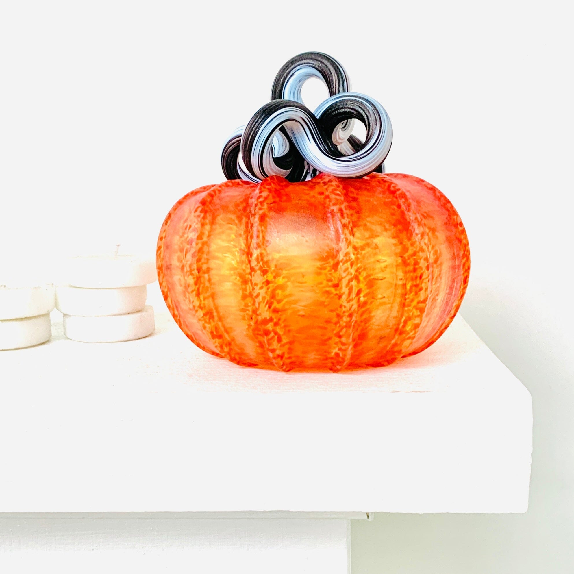 Limited Edition Halloween Treat Squat Matte Pumpkin Gabby Luke Adams Glass Blowing Studio 