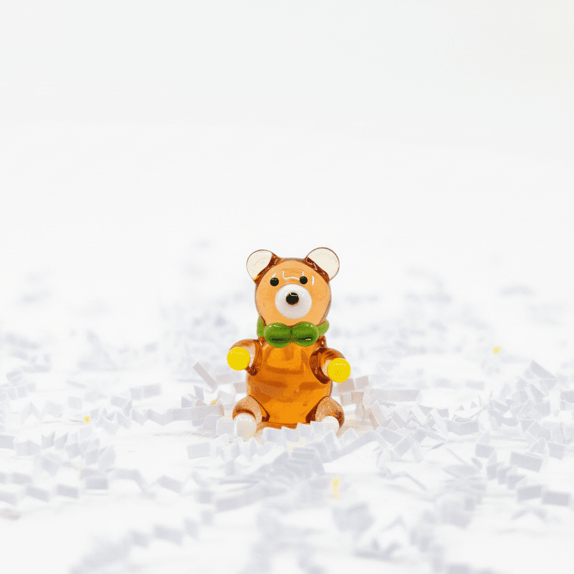 Tiny Animal Glass Teddy Bear Miniature Alex 