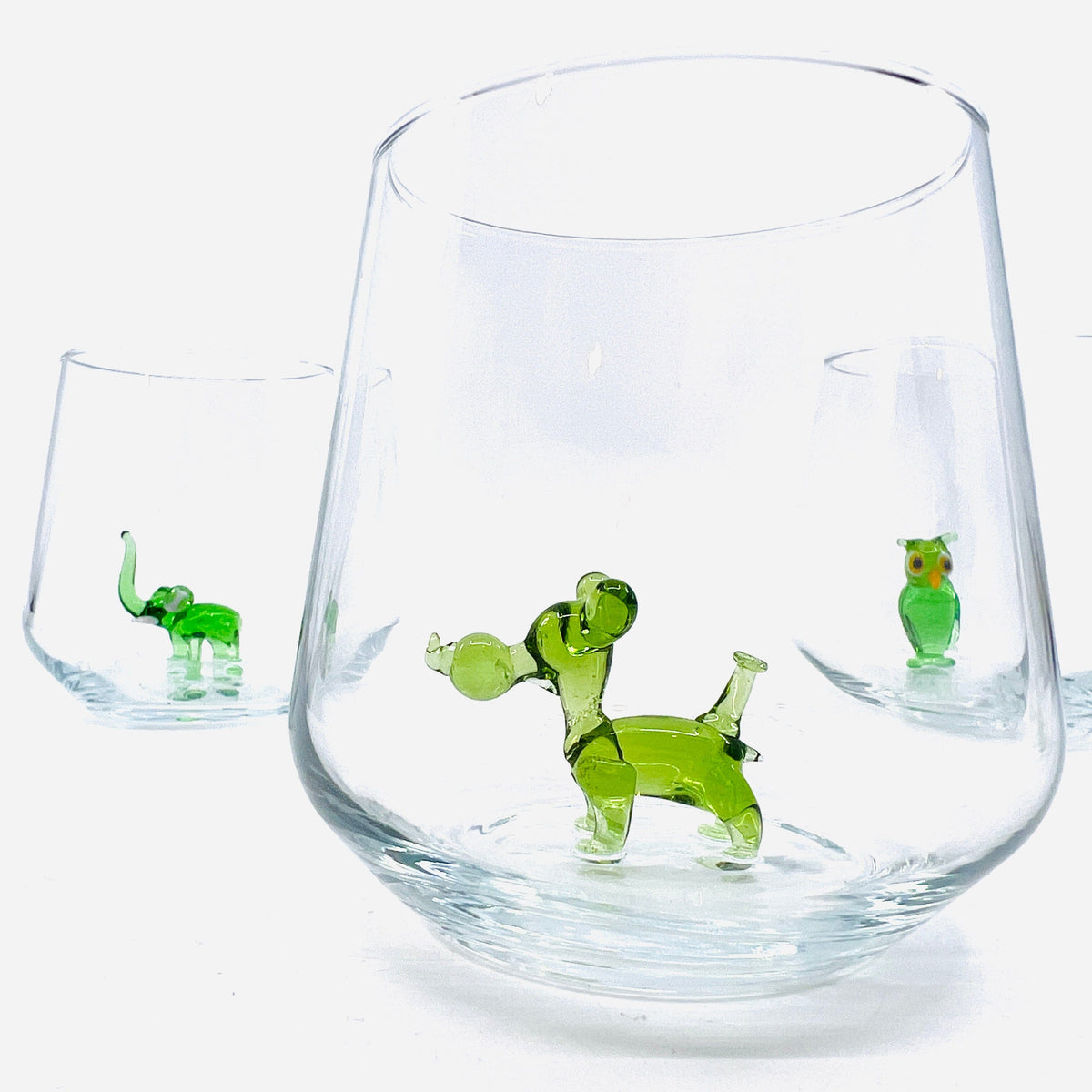Tiny Animal Wine Glass, Balloon Dog Decor MiniZoo 