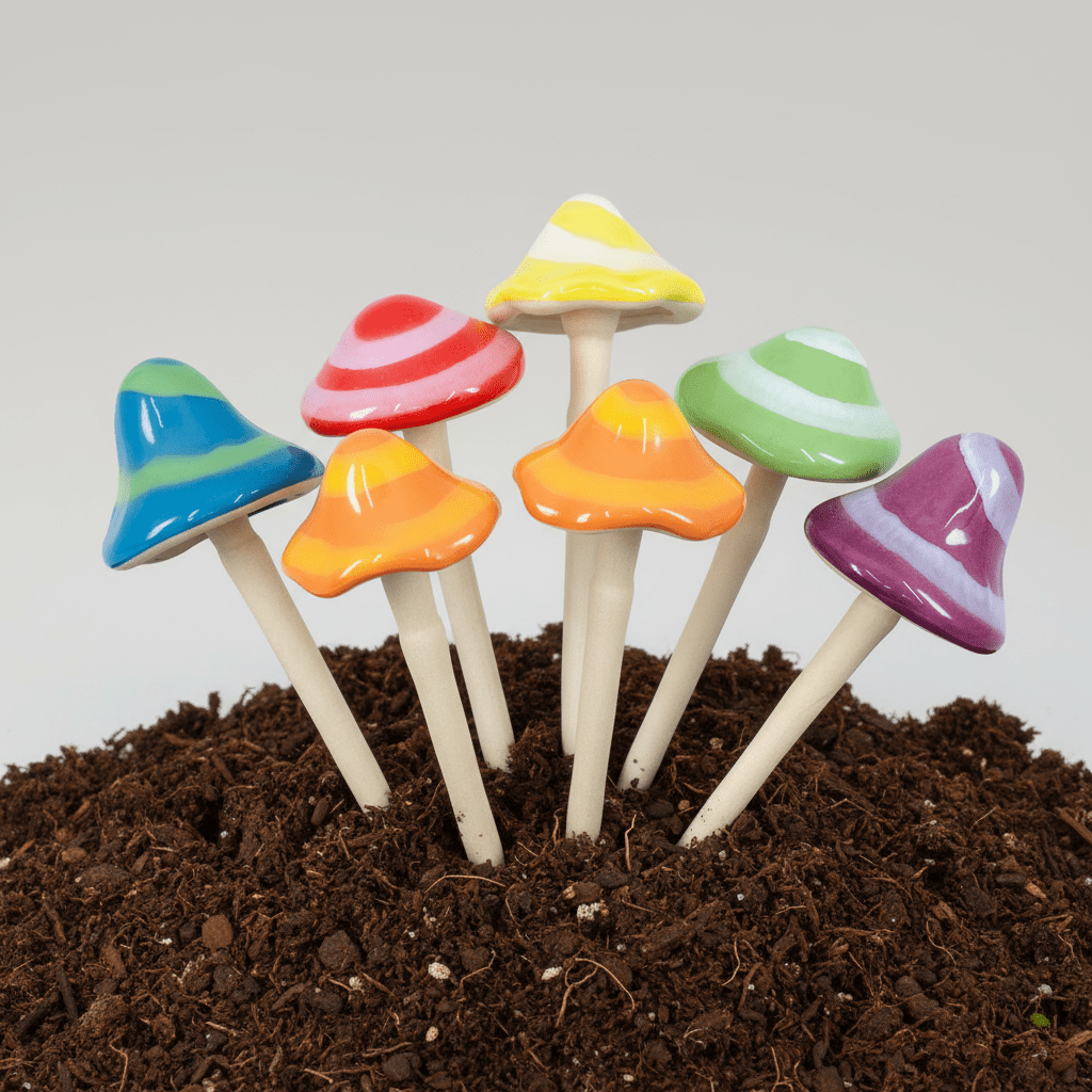 Mushroom Garden Stakes Decor One Hundred 80 Degrees 