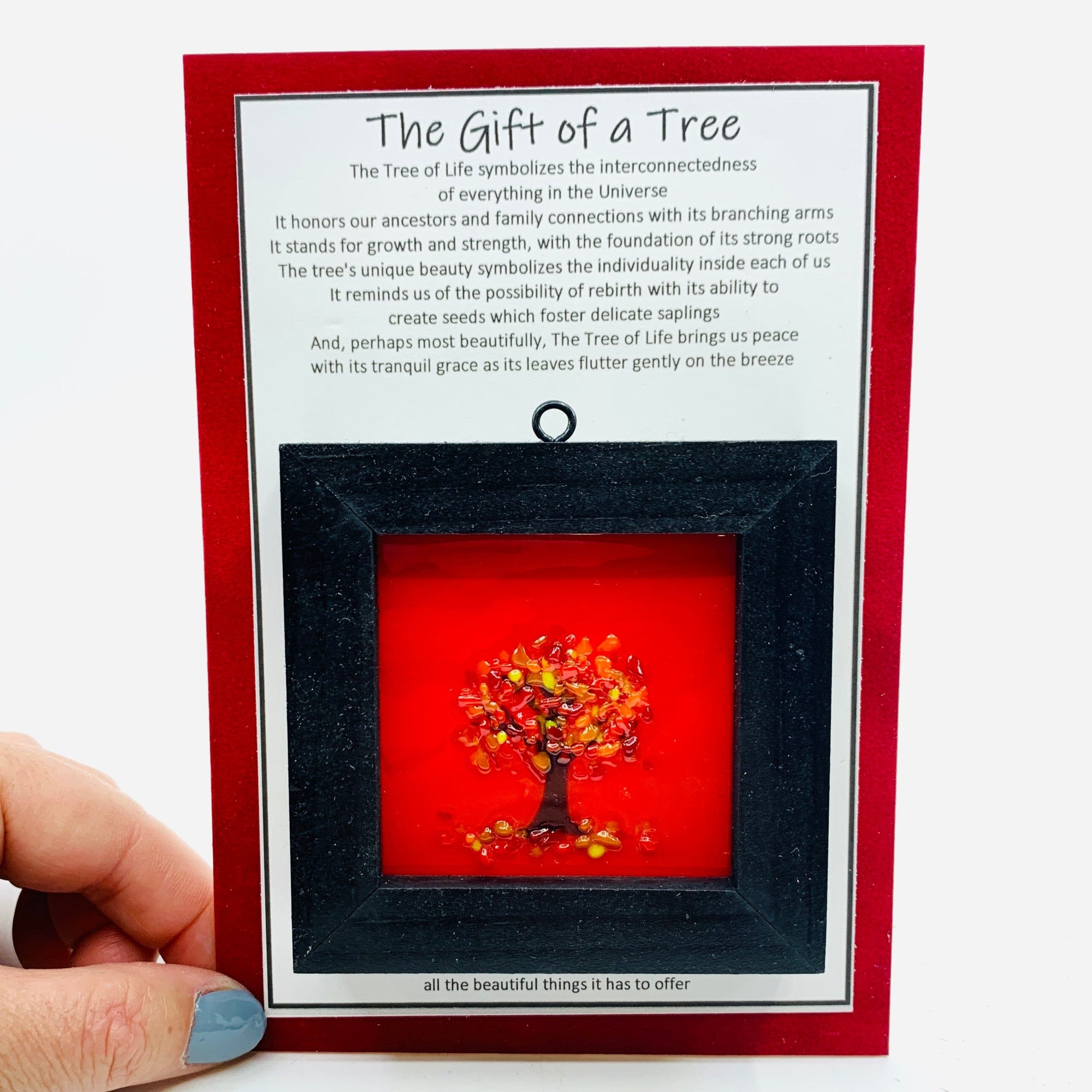 Fused Glass Tree of Life Shadow Box 1 Decor Glimmer Glass Gifts 