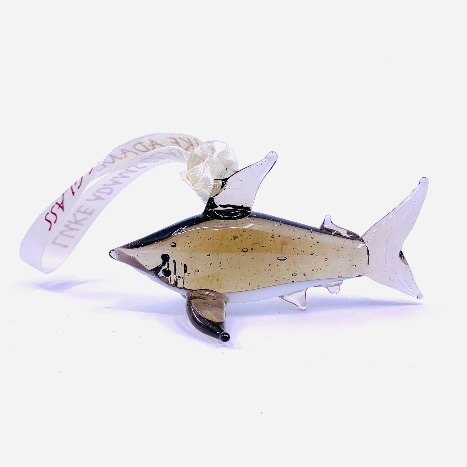 Ribbon Glass Ornament, Shark Art Studio 