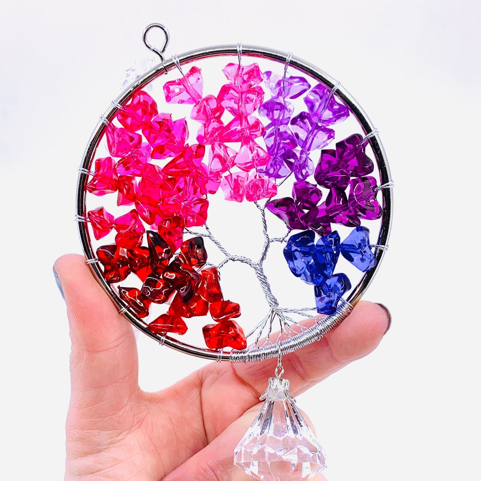 Pink Crystal Tree Ornament Ornament GANZ 