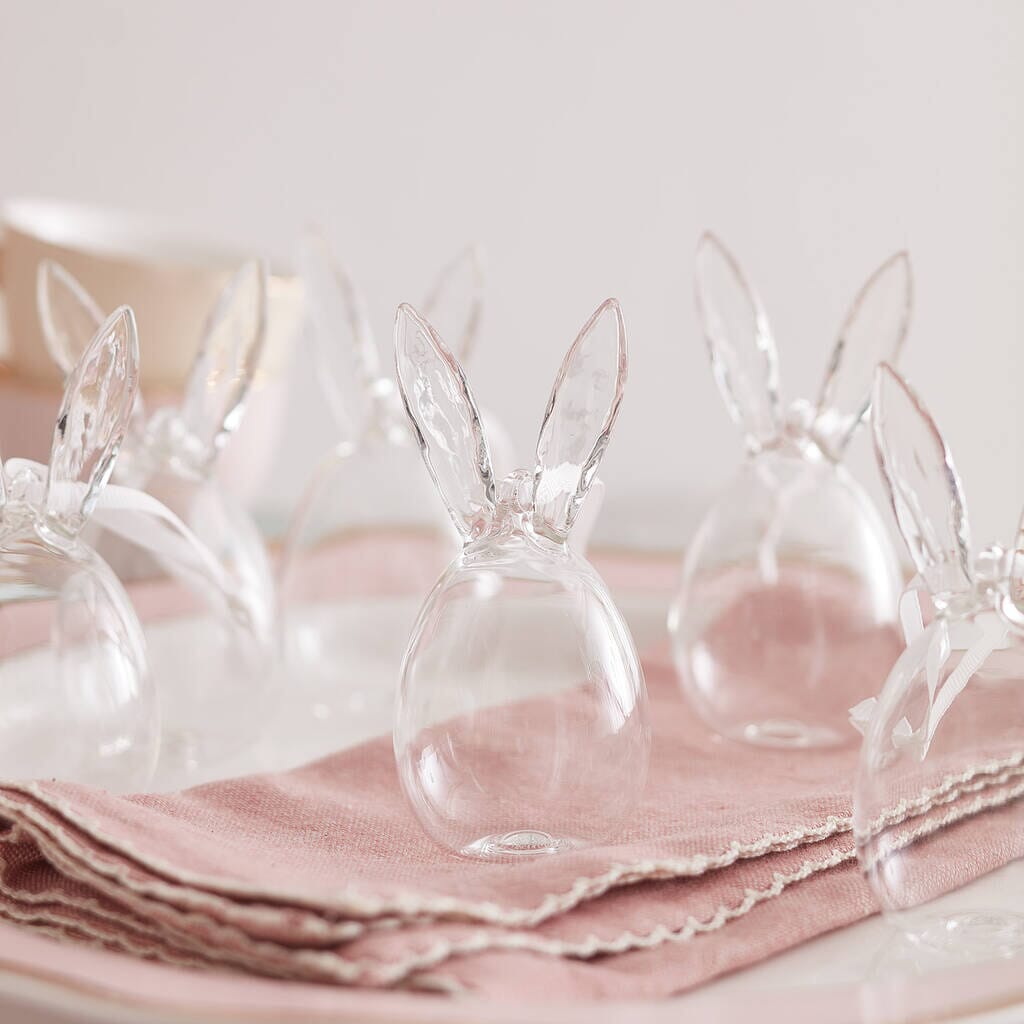 Handblown Glass Egg Bunny Ears Ornament Amazon 