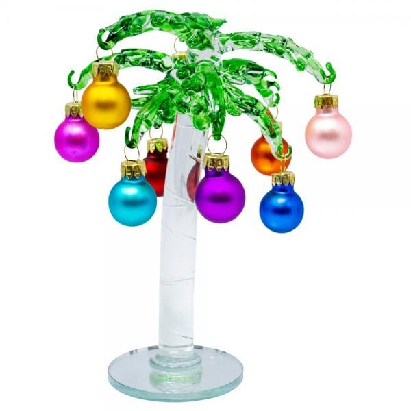 Glass Whimsical Christmas Palm Tree 9 Decor Gift Essentials 