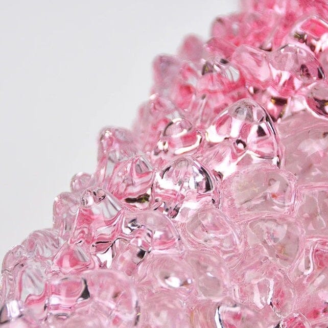 Pink Blown Glass Tree Diamond Star 