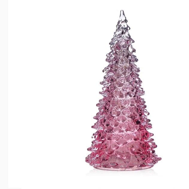 Pink Blown Glass Tree Diamond Star 