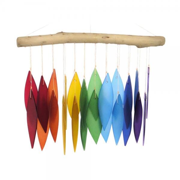 Over the Rainbow Driftwood Glass Wind Chime Gift Essentials 