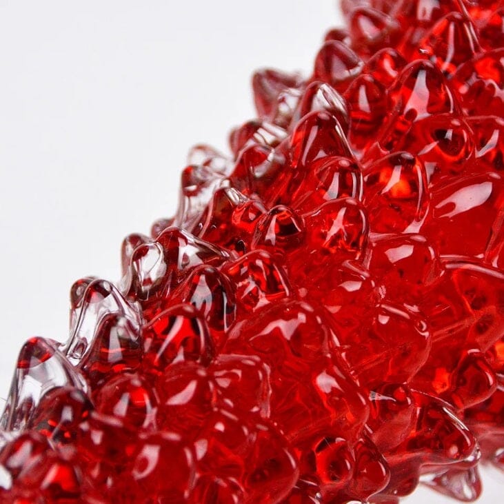 Red Blown Glass Tree Diamond Star 