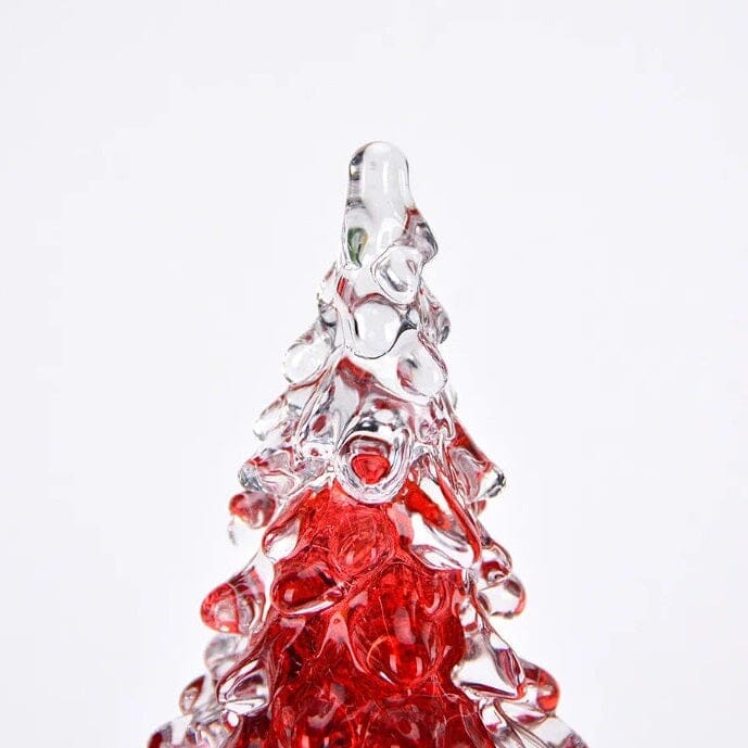 Red Blown Glass Tree Diamond Star 