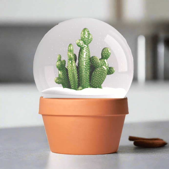 succulent snow globe Cactus Snowglobe Salt and Pepper Shaker