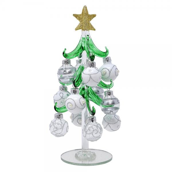 Glass Whimsical White Tree 3 Decor Gift Essentials 