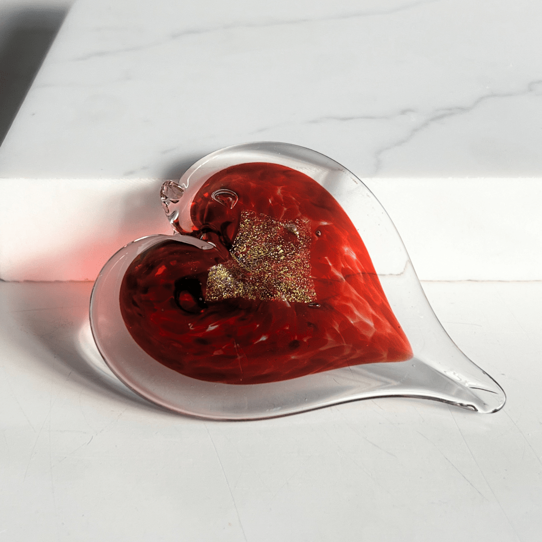 Glass Heart Suncatcher - Love Suncatcher Luke Adams Glass Blowing Studio 