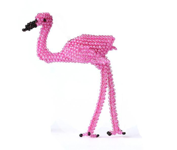Glass Bead Ornament, Flamingo Ornament Melange Collection 