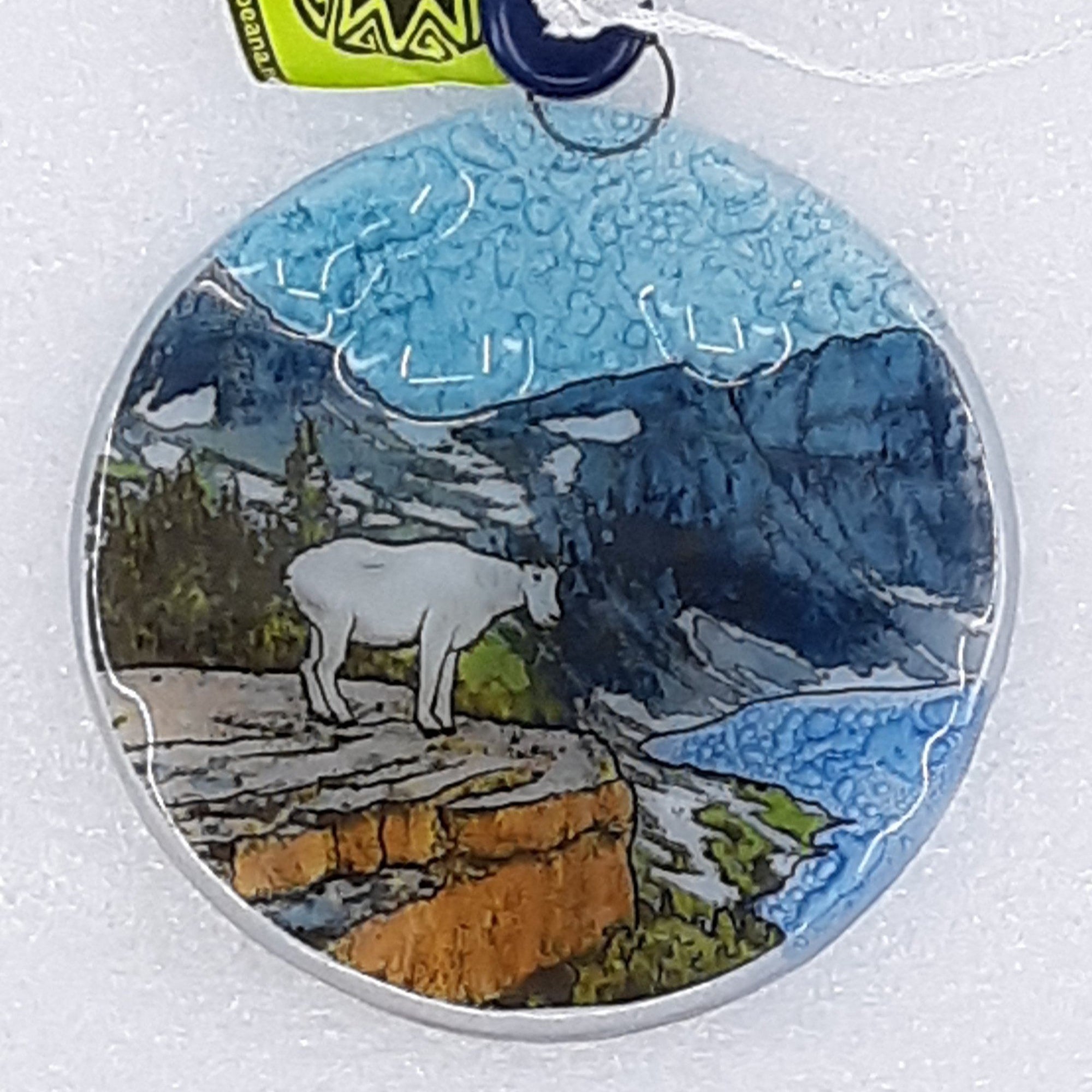 Fair Trade ornament 140 Mountain Goat Luke Adams Glass Blowing Studio 