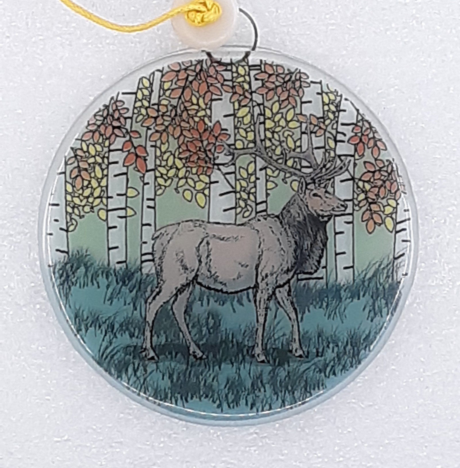 Fair Trade ornament 137 Elk Luke Adams Glass Blowing Studio 