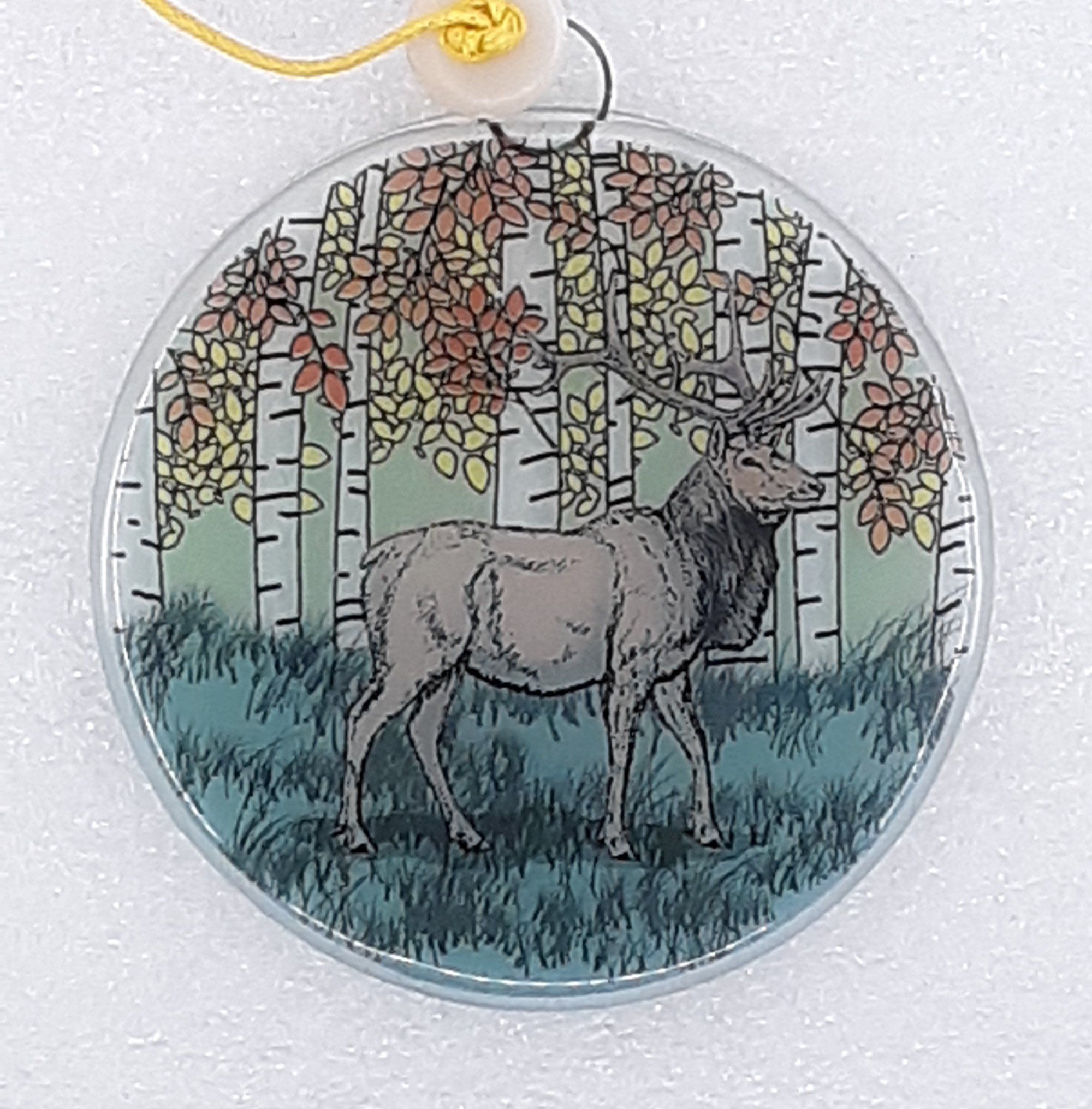 Fair Trade ornament 137 Elk Luke Adams Glass Blowing Studio 