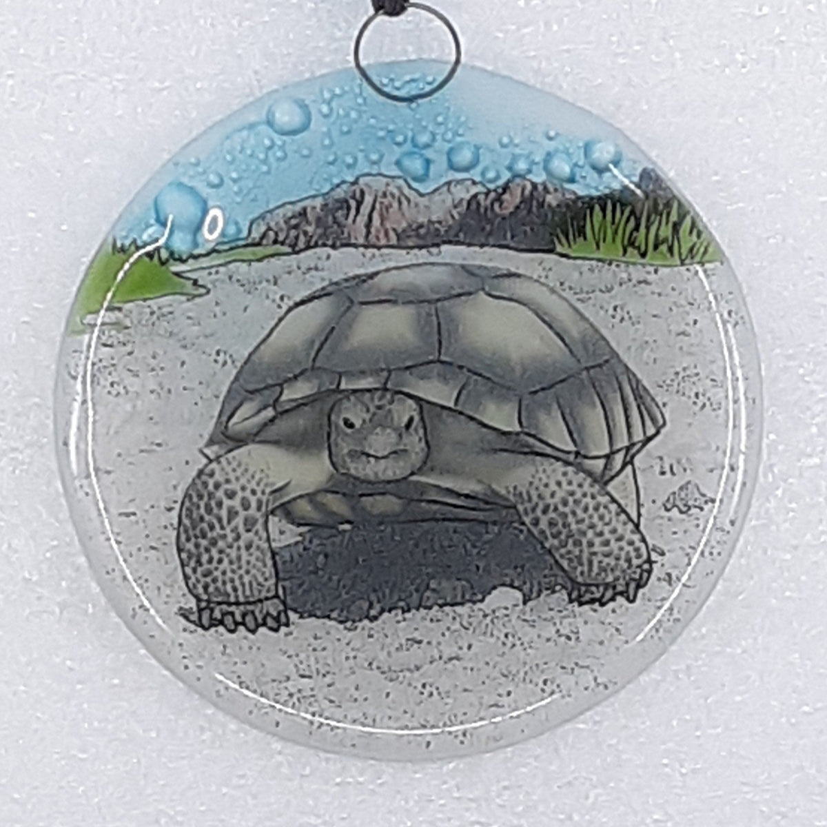 Fair Trade ornament 144 Galapagos Turtle Luke Adams Glass Blowing Studio 