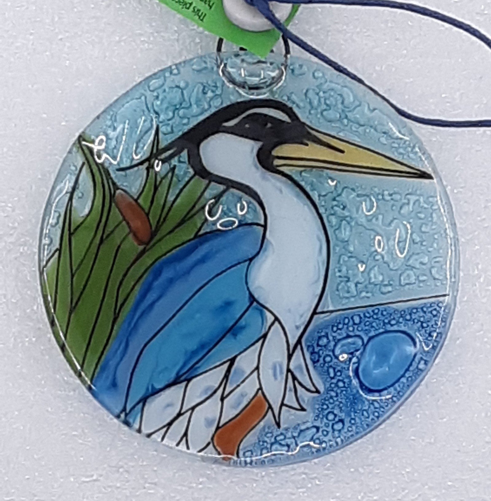 Fair Trade Ornament 171 Blue Heron Ornament Pam Peana 