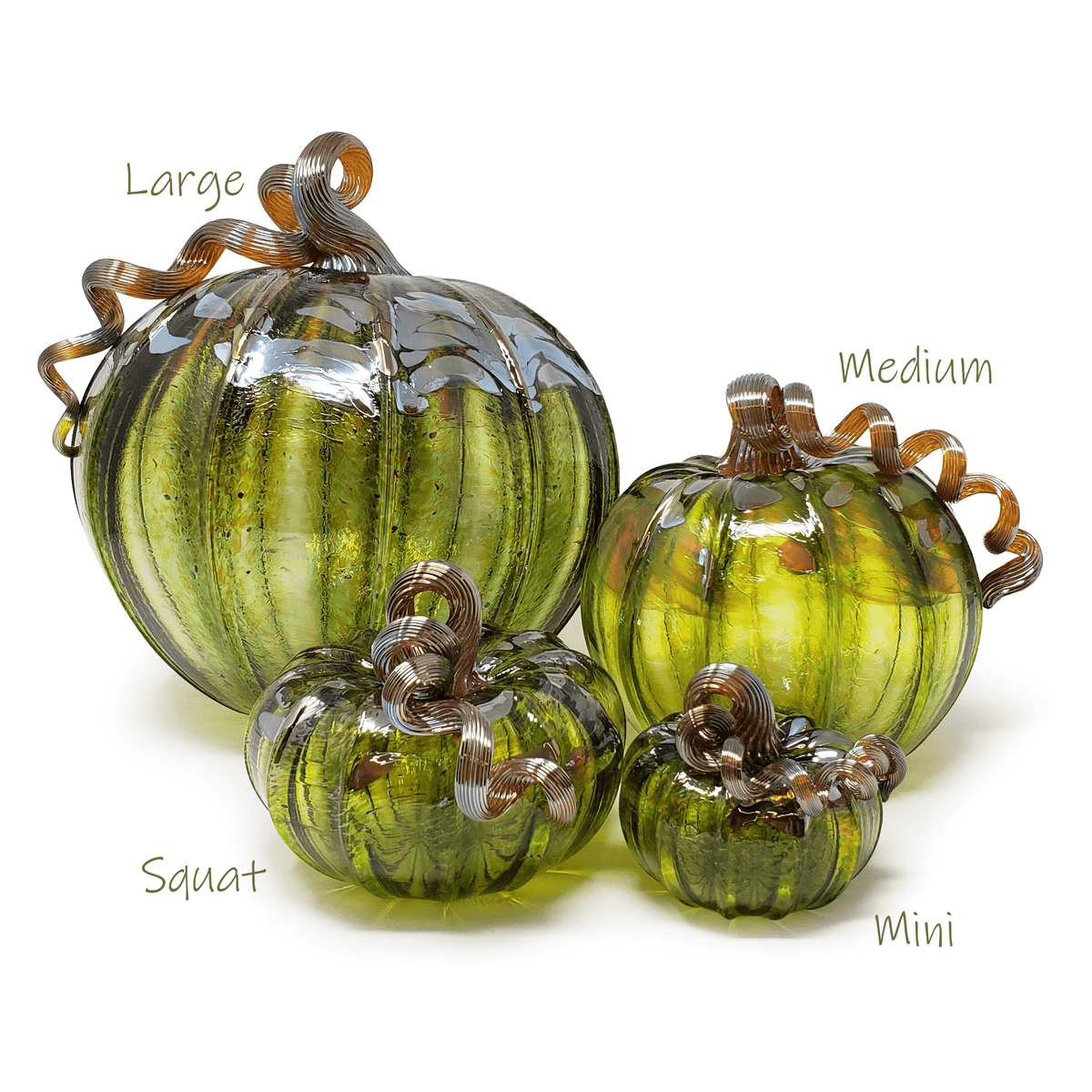 Autumn Green Pumpkin Pumpkin Luke Adams Glass Blowing Studio 