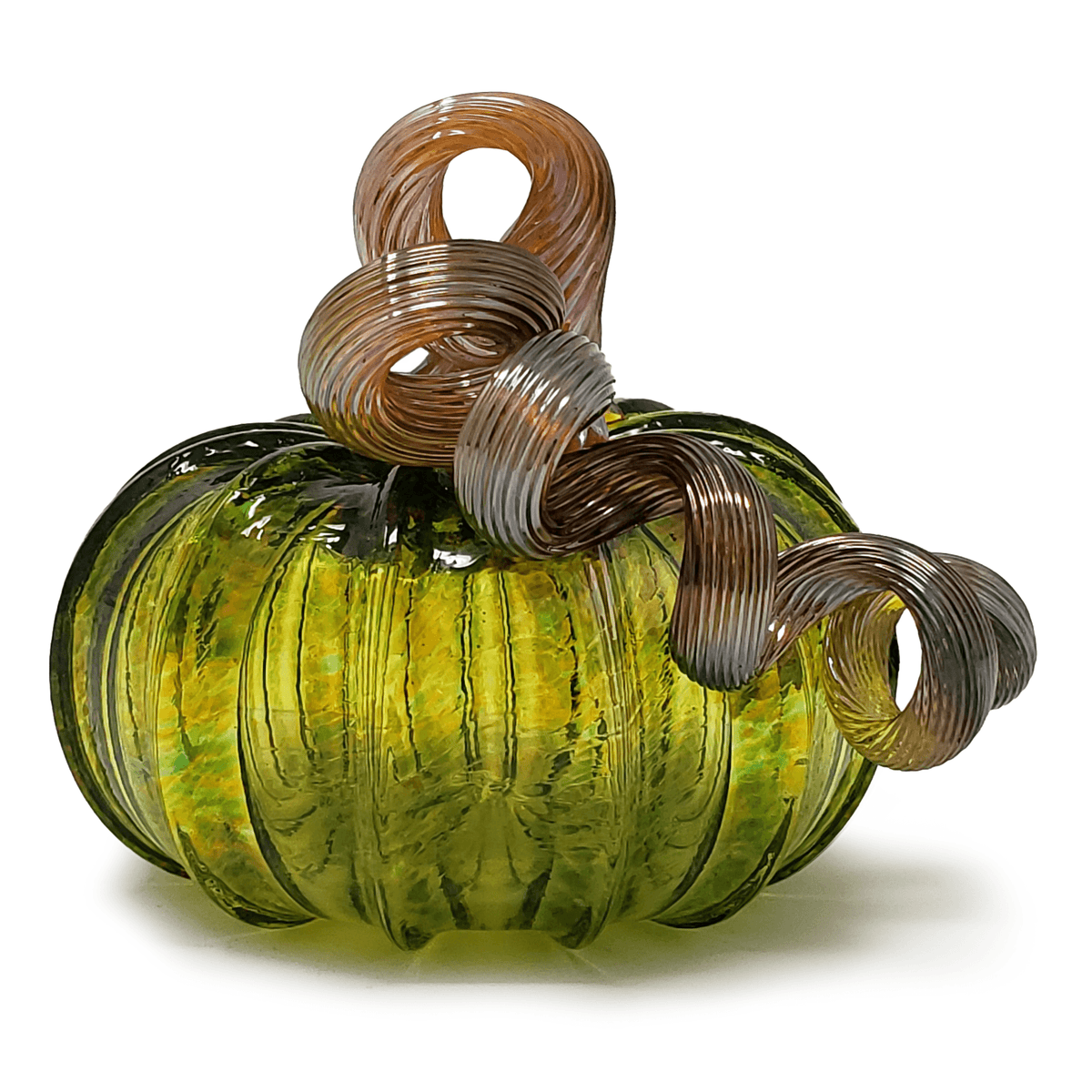 Autumn Green Pumpkin Pumpkin Luke Adams Glass Blowing Studio Mini 