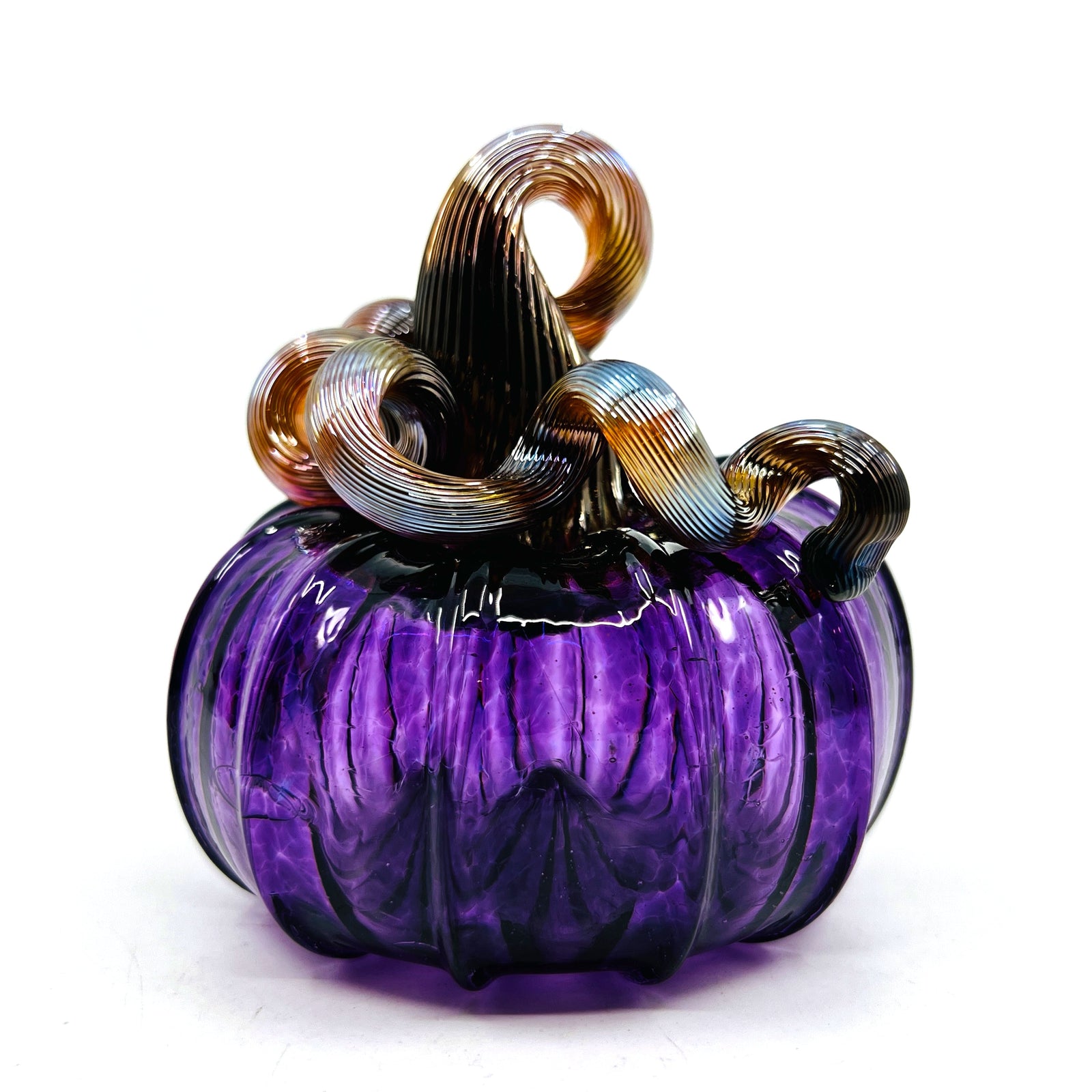 Mini Pumpkin, Amethyst Pumpkin Luke Adams Glass Blowing Studio 
