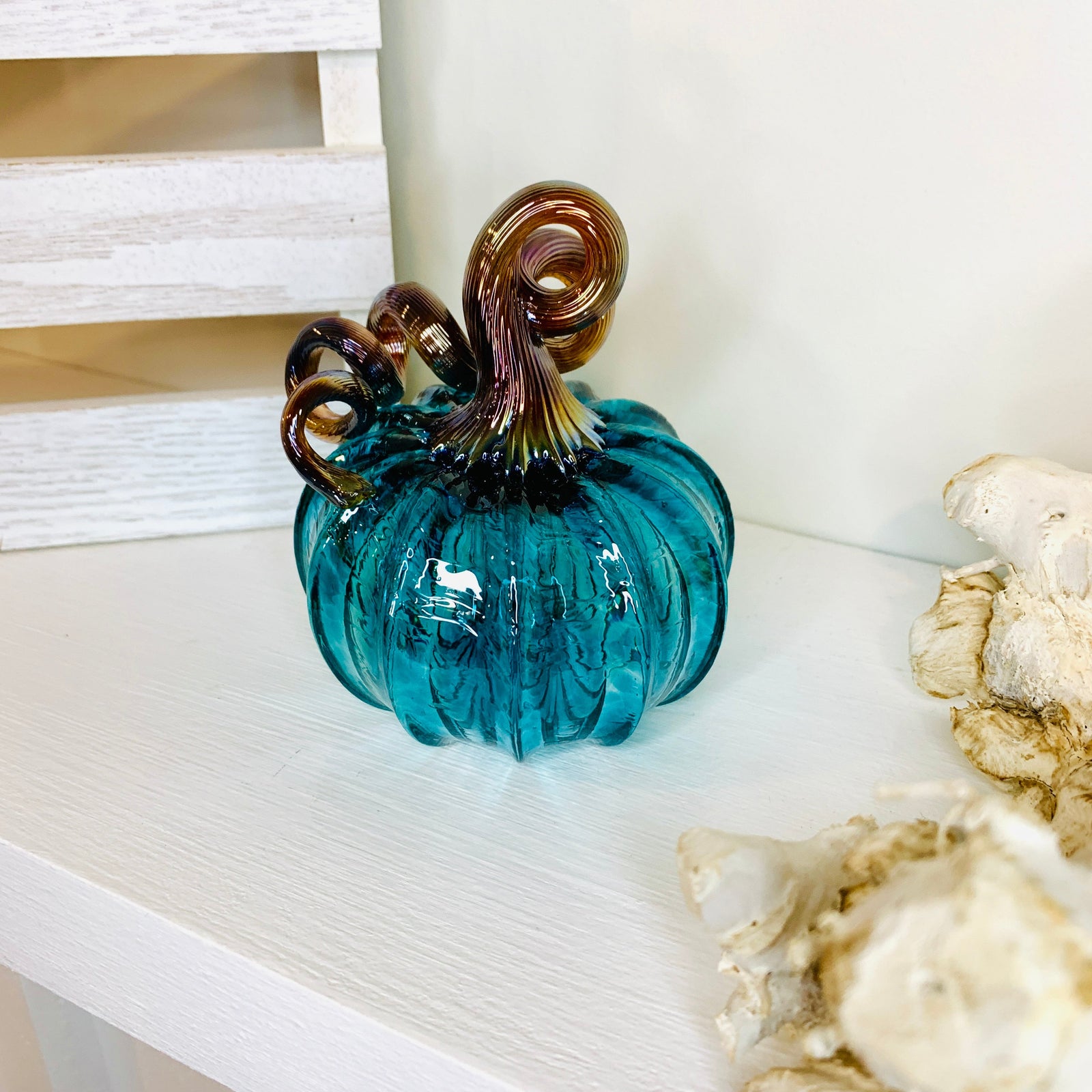 March Birthstone Pumpkin Luke Adams Glass Blowing Studio 