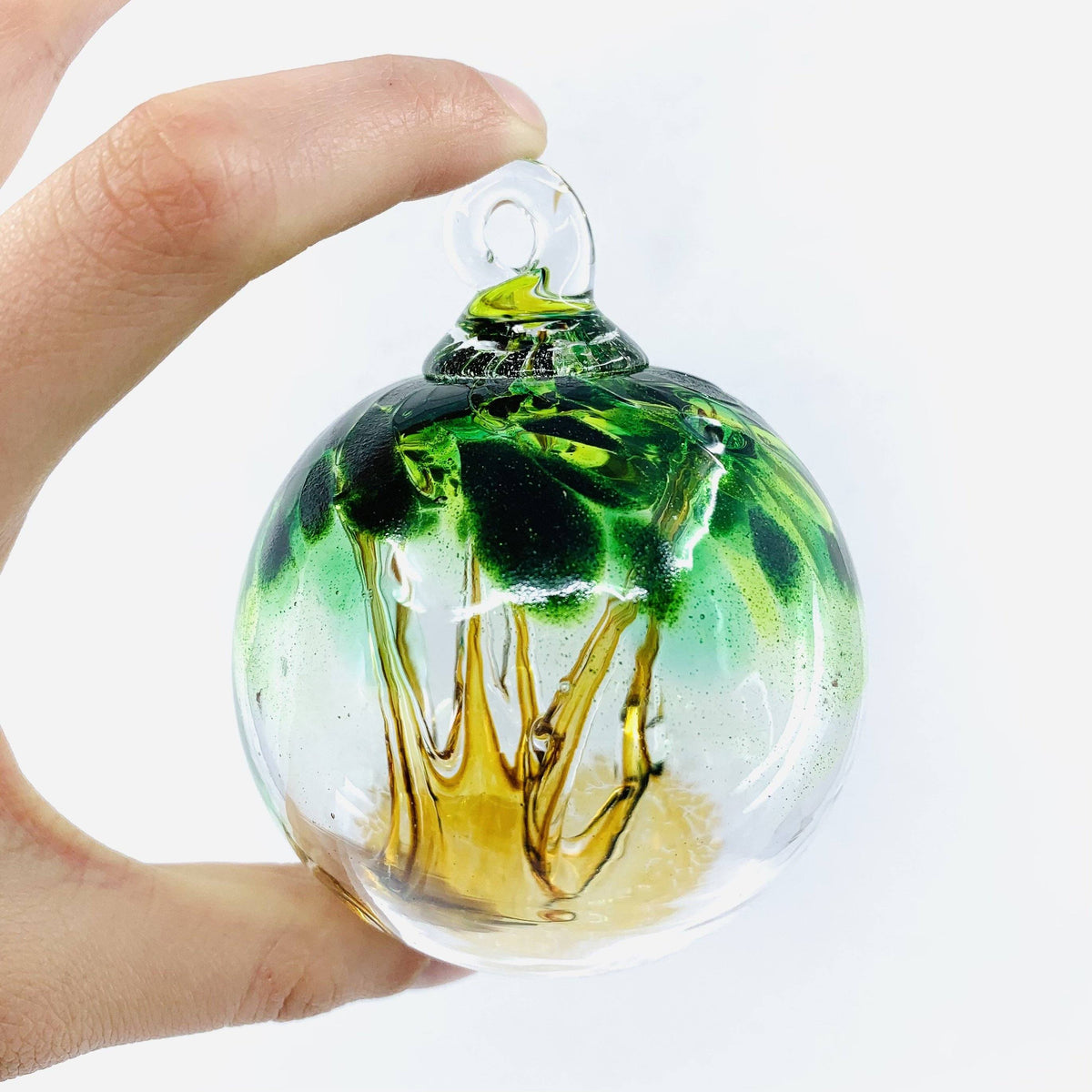 NEW Tree of Life Ornaments, 3&quot; Small Wish Ball Luke Adams Glass Blowing Studio Sequoia 