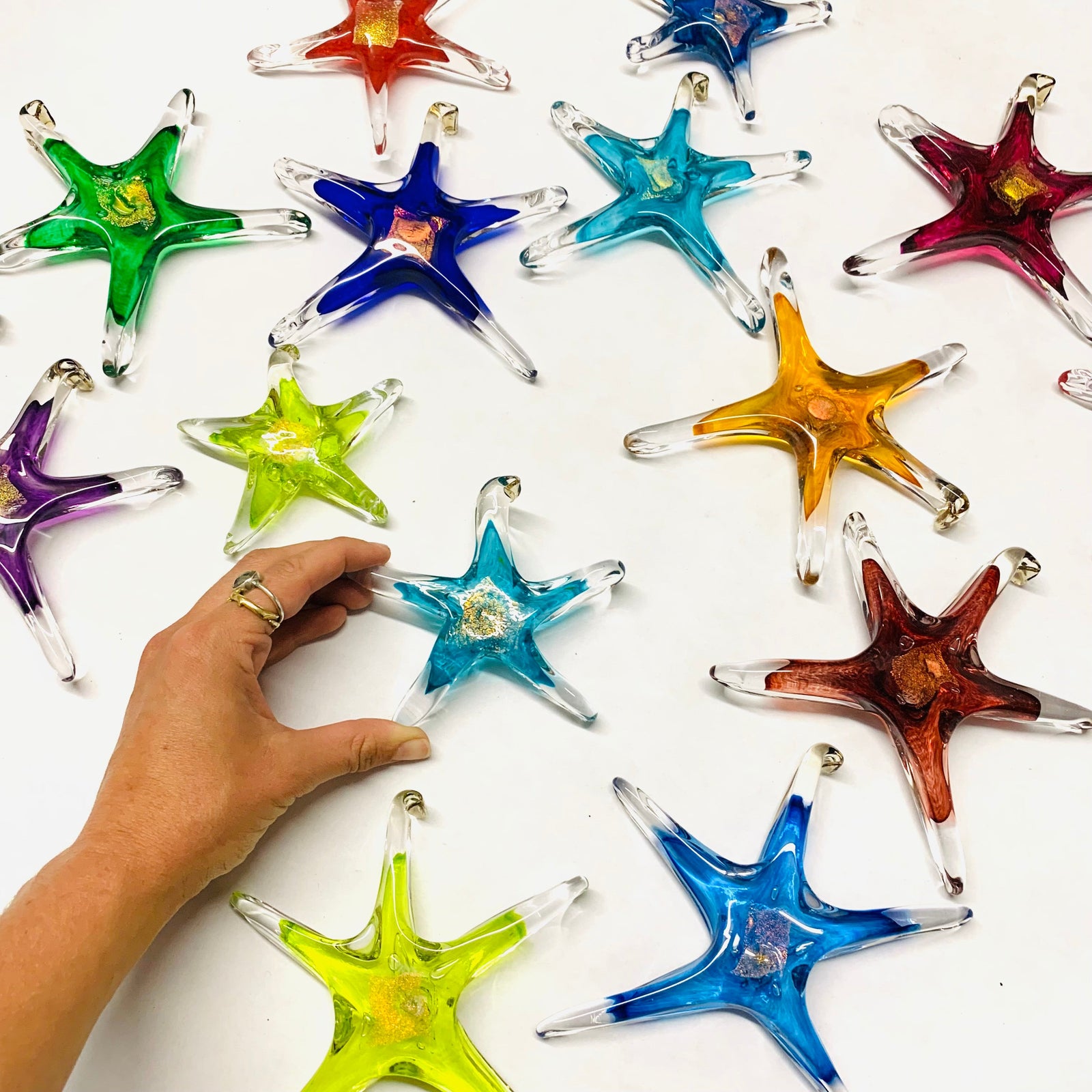 September Birthstone Hanging Star Luke Adams Glass Blowing Studio 